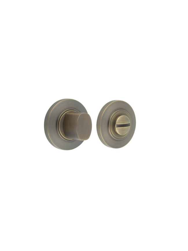 Burlington Turns & Releases Inner 3 Chamfered Rose Antique Brass - By Frelan Hardware - BUR-81AB-51AB