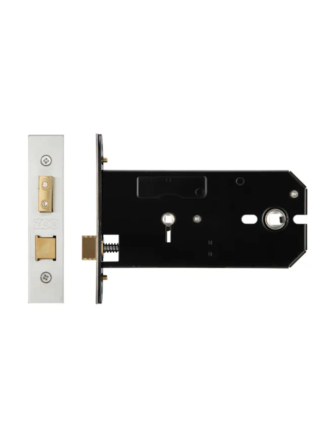 Zoo Hardware Horizontal Lock - 152mm - Bathroom Version - Satin Stainless