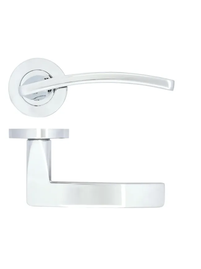 Zoo Hardware Toledo lever on rose - Polished Chrome