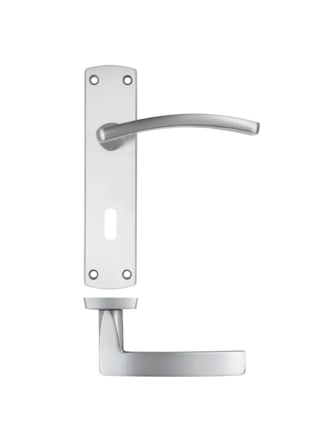 Zoo Hardware Toledo lever on lock backplate - Satin Chrome