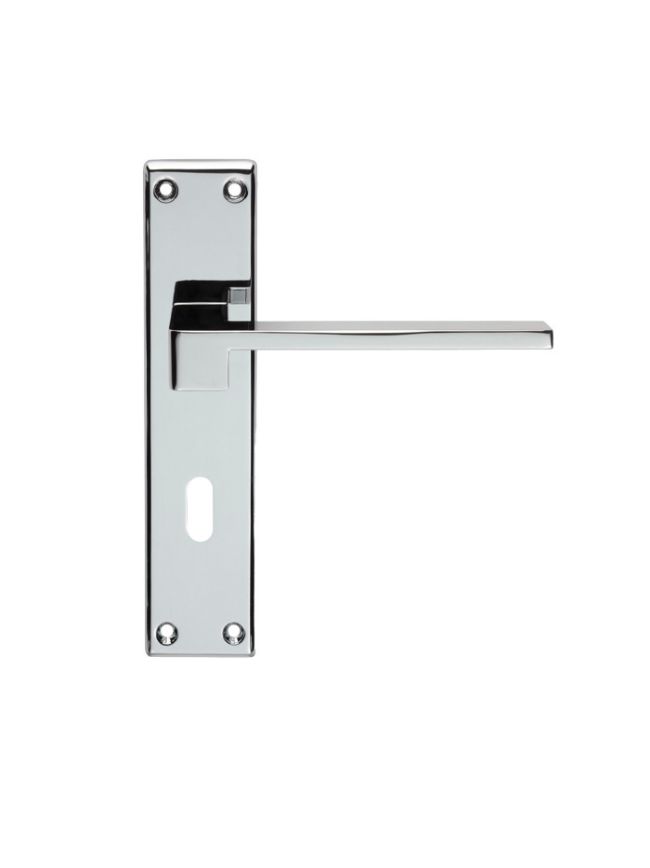 Serozzetta Equi Lever On Lock Backplate - Polished Chrome