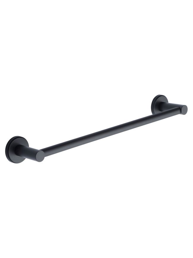 Oxford 45cm Towel Bar Rail. Wall Mounted for Bathroom and Kitchen. Black finish