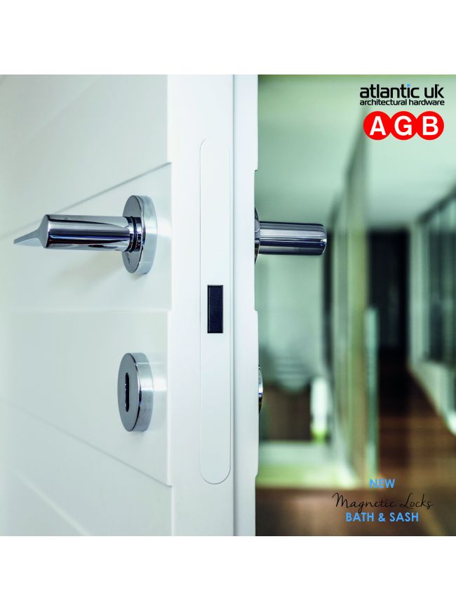 AGB Polaris 2XT Magnetic Bathroom Lock 50mm backset - Antique Brass