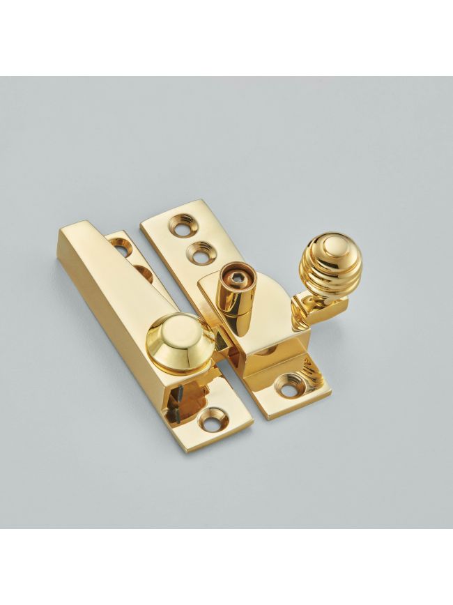 1035L Lockable Reeded Knob Sash Fastener
