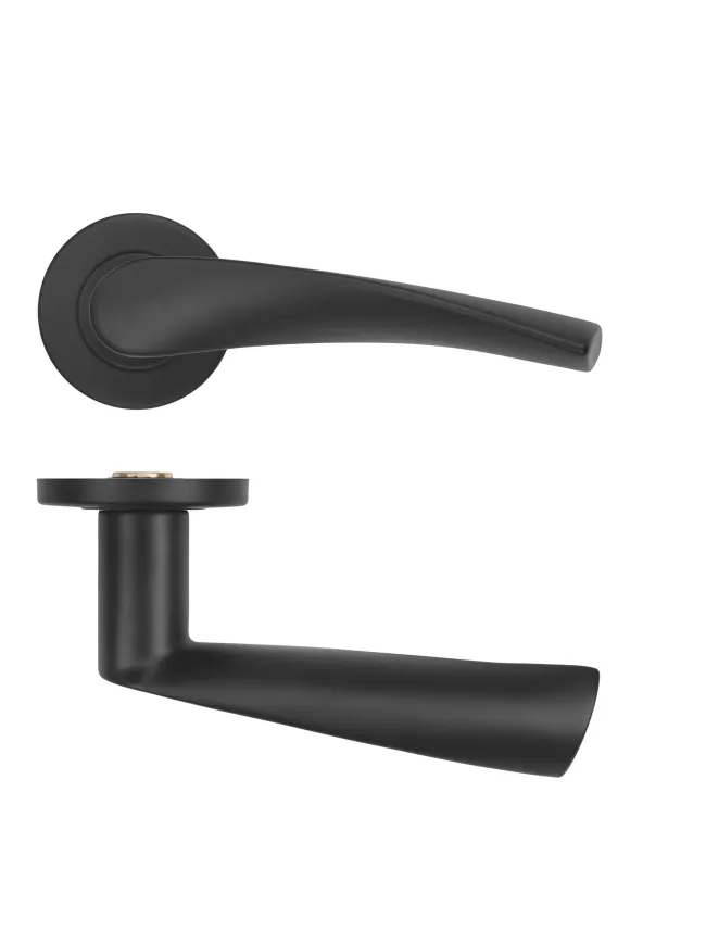 Zoo Hardware Twist Lever on Round Rose 53mm x 6mm Push-on Rose - BS EN 1906 Grade 3 - Grade 201 - PCB