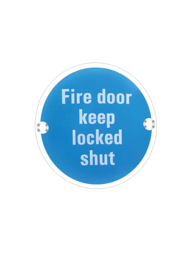 Zoo Hardware Fire Door Keep Locked Shut - 76mm dia - Stainless Steel