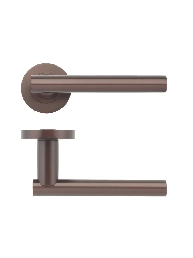 Zoo Hardware Lucca lever on round rose - Etna Bronze