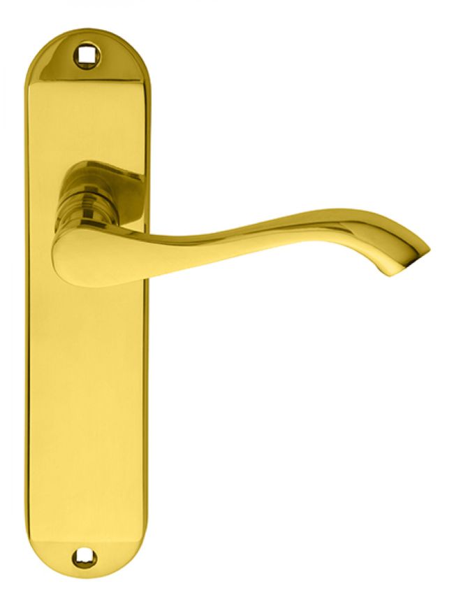Andros Lever On Latch Backplate - Polished Brass