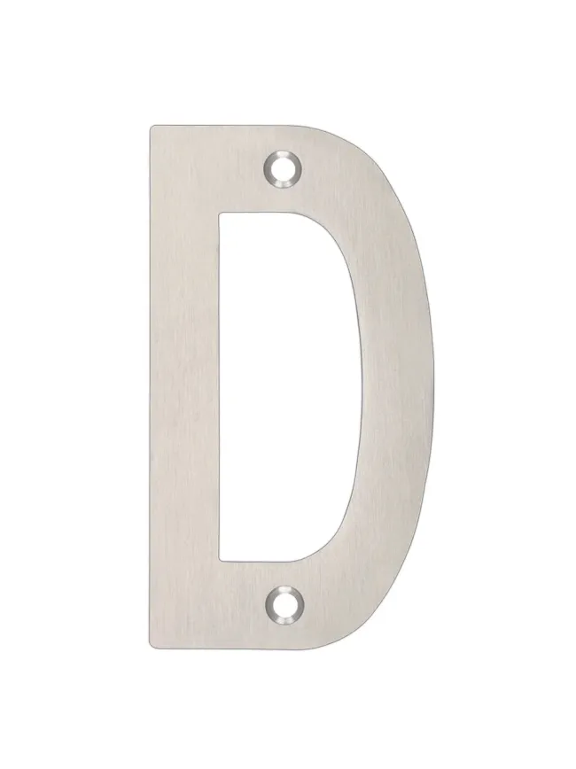 Zoo Hardware Letter - D - 75mm - Satin Stainless