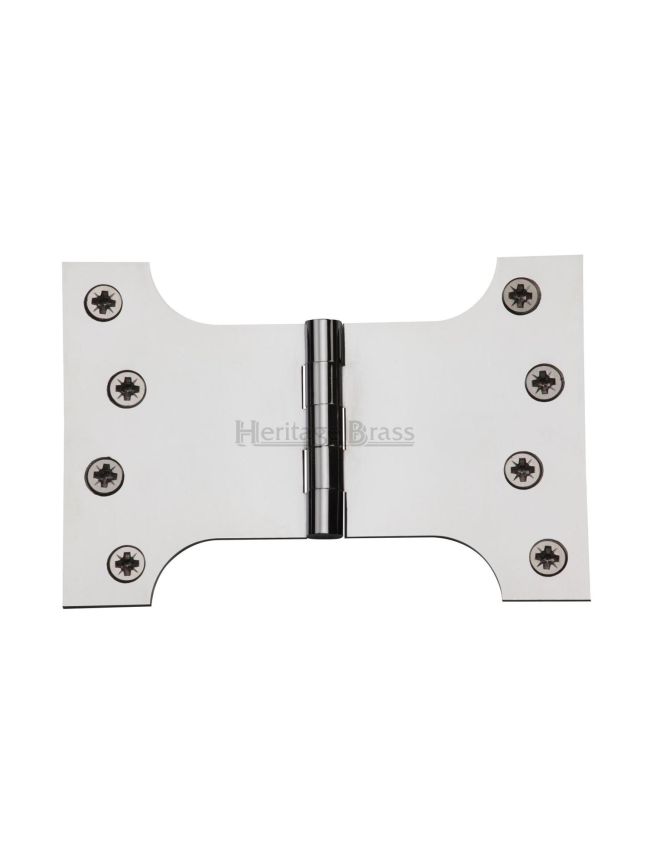 Heritage Brass Parliament Hinge Brass 4" x 4" x 6" Polished Chrome finish