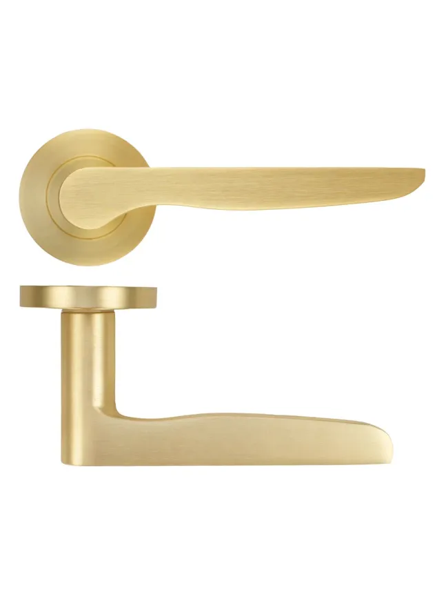 Zoo Hardware Vigo lever on rose - Satin Brass