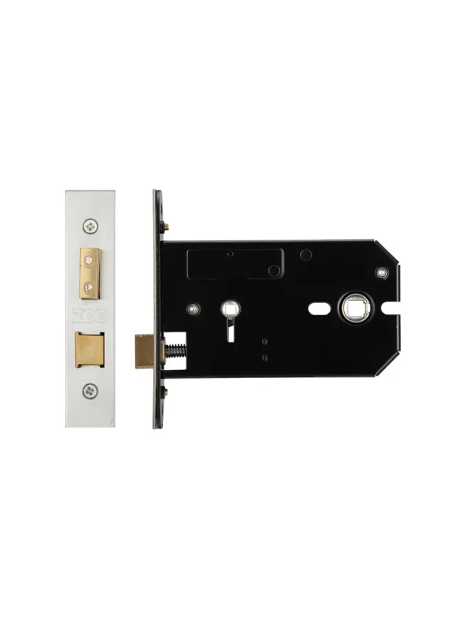 Zoo Hardware Horizontal Lock - 127mm - Bathroom Version - Satin Stainless