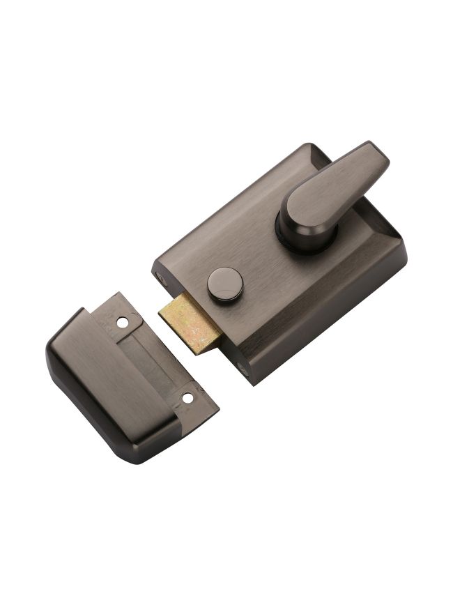 60mm Std. Nightlatch Matt Bronze Finish