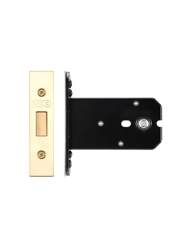 Zoo Hardware Flat Dead lock - 102mm C/W PVD Forend and Strike