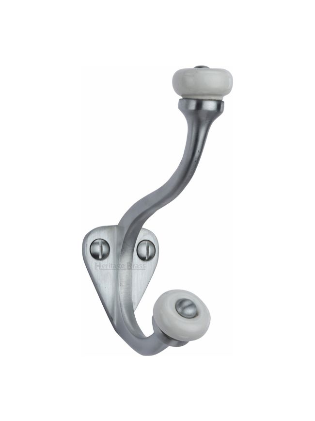 Heritage Brass Hat & Coat Hook Satin Chrome finish