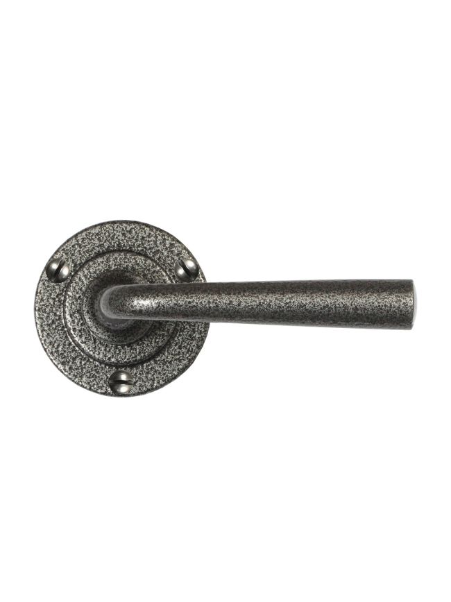 Pastow Lever Handle on Round Rose - Forged Steel