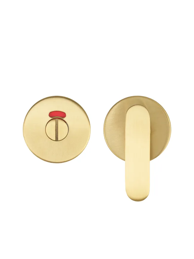 Zoo Hardware Accessible Peanut Turn and Release with Indicator complete with Escutcheons & 5mm Spindle - Grade 201 - PVDSB