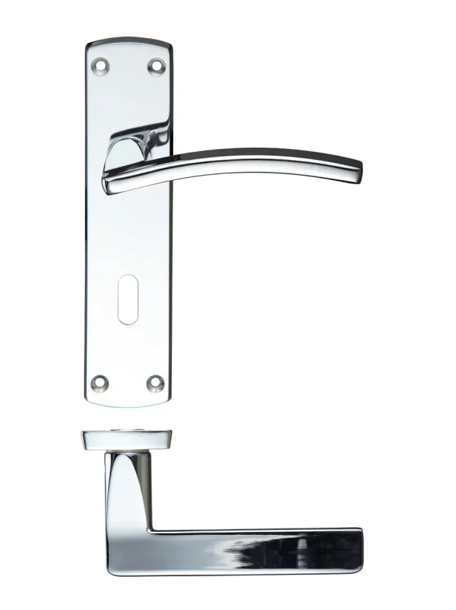 Zoo Hardware Toledo lever on lock backplate - Polished Chrome