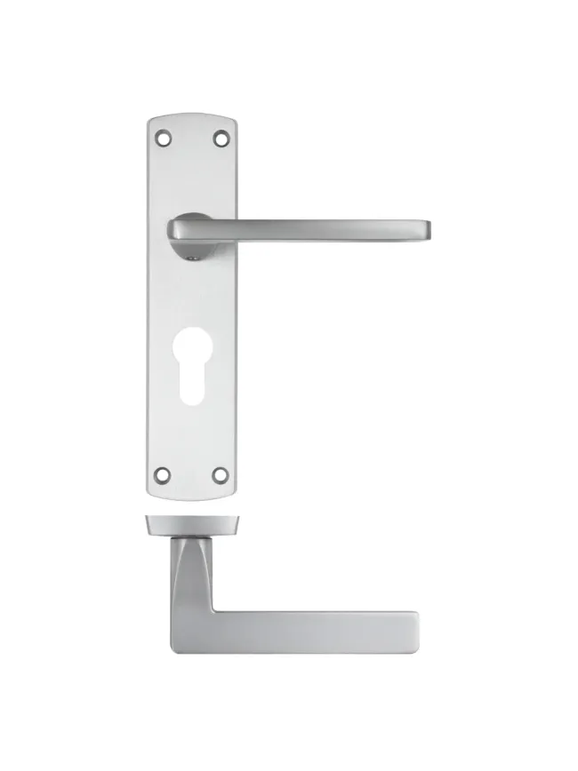 Zoo Hardware Leon lever on euro backplate - Satin Chrome