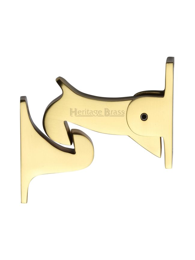 Heritage Brass Door Holder Gravity Design Polished Brass Finish