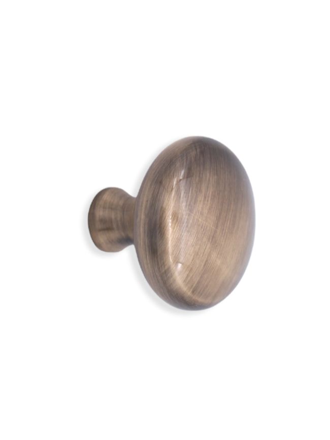 Mushroom 38mm Cupboard Knob Antique Brass