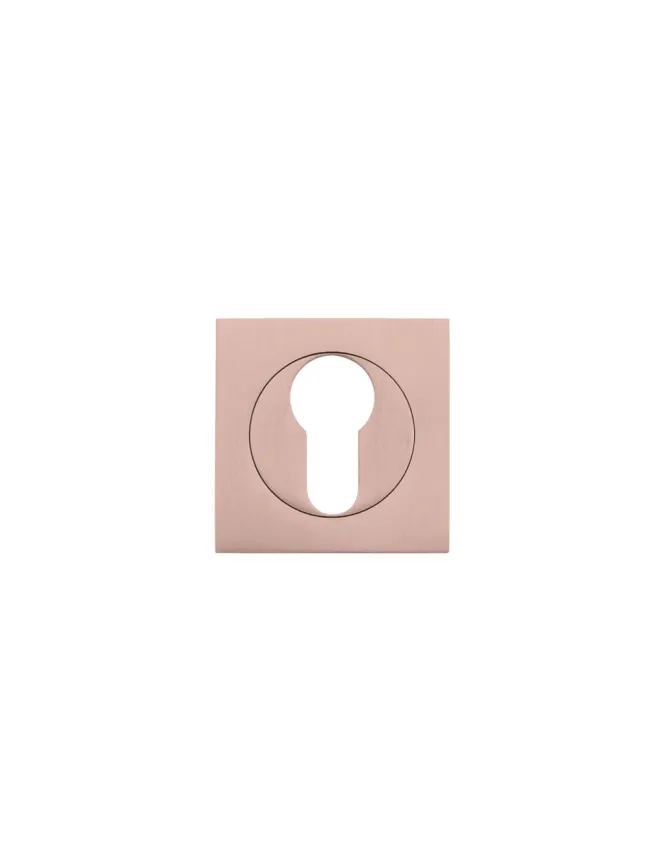 Zoo Hardware Square euro profile escutcheon - Tuscan Rose Gold