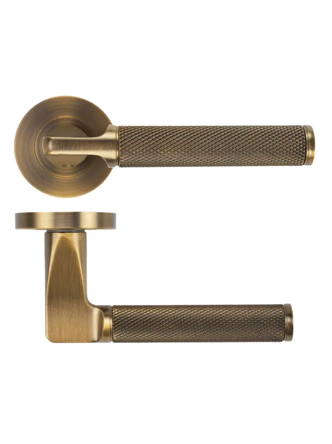 Zoo Hardware Bilbao lever on rose - Antique Brass