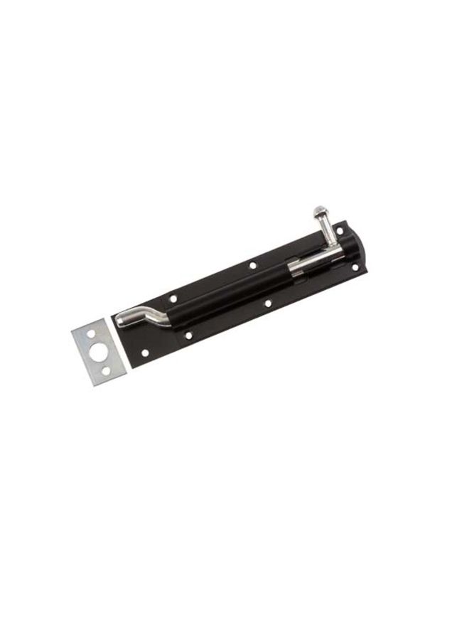 Iron Barrel Bolt - Necked 8" Black