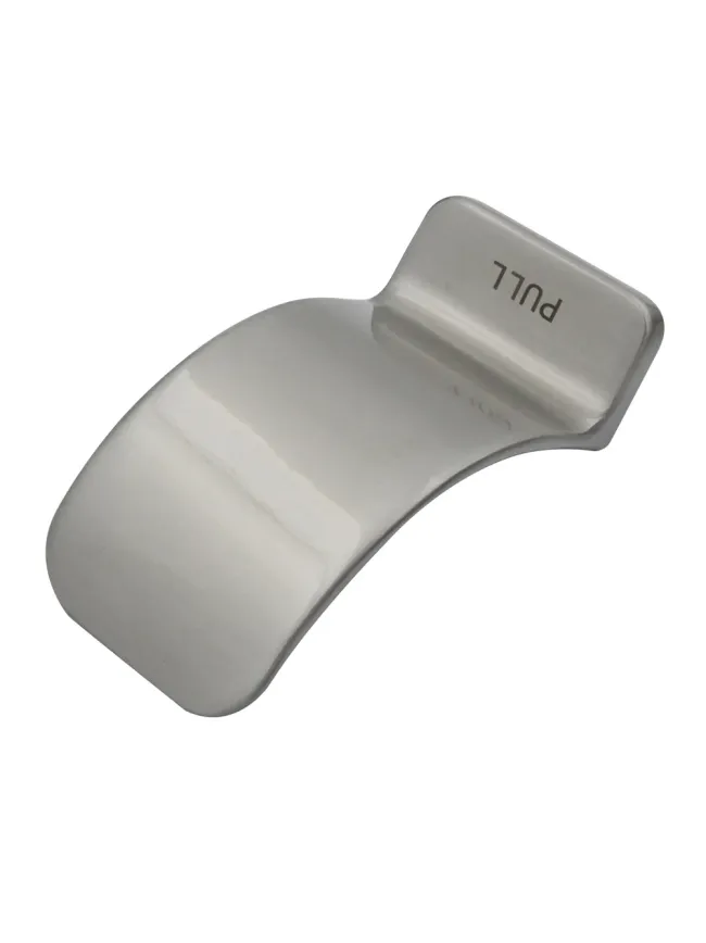 Zoo Hardware Hands Free Pull Bolt Fixed Side - Casted Body Plain - Sat.St.Steel - Stainless Steel