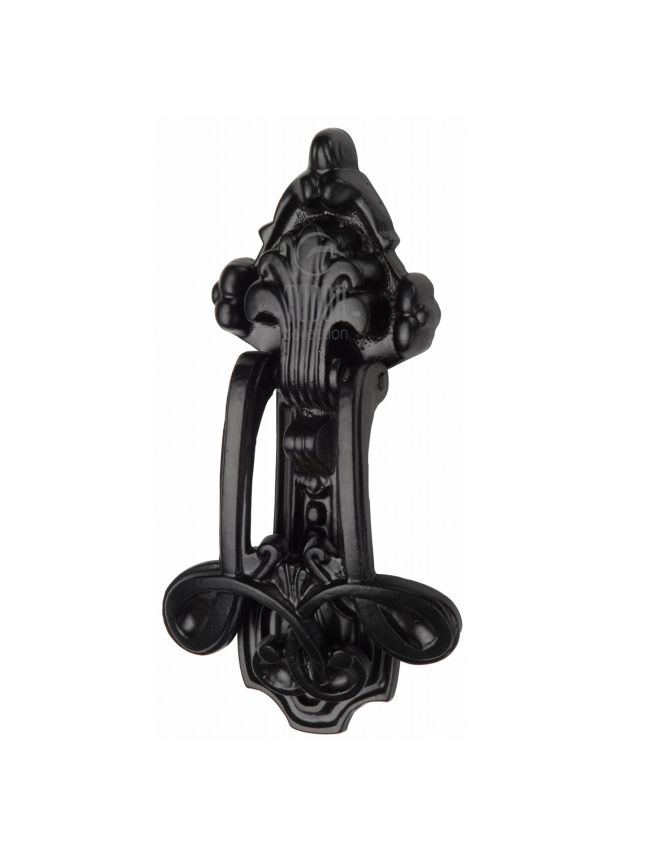 The Tudor Ornate Knocker Black Iron