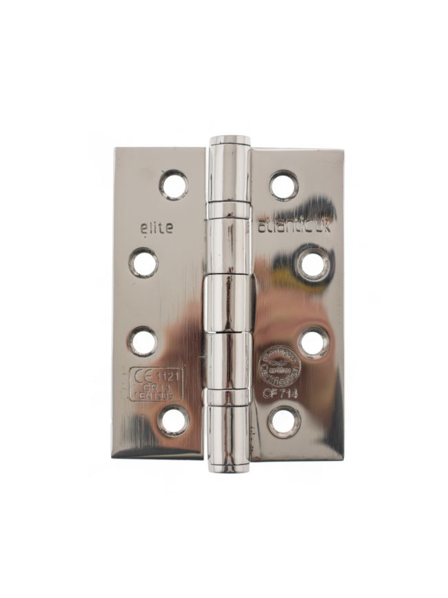 Atlantic Ball Bearing Hinges Grade 13 Fire Rated 4" x 3" x 3mm - Polished Stainless Steel (Pair)