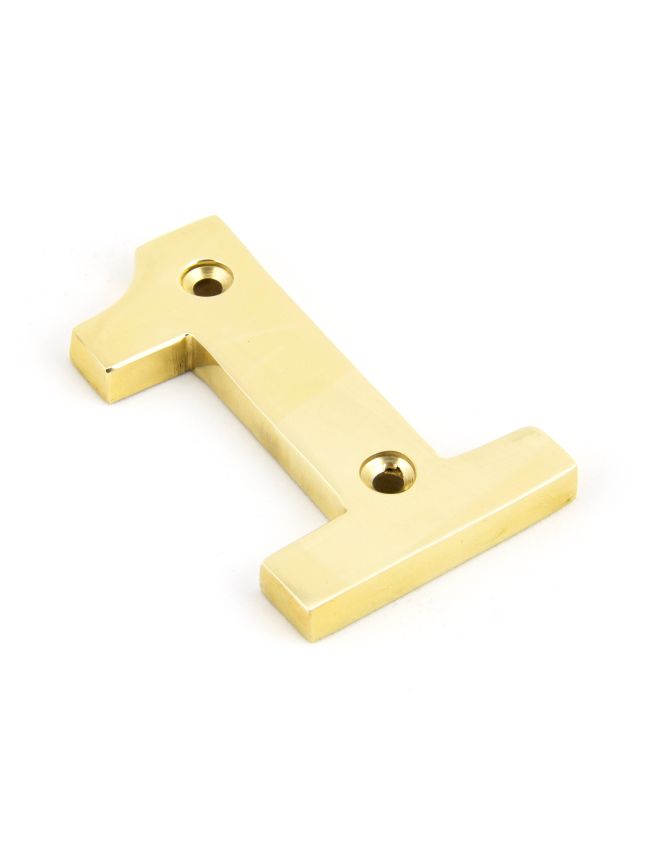 Polished Brass Numeral 1