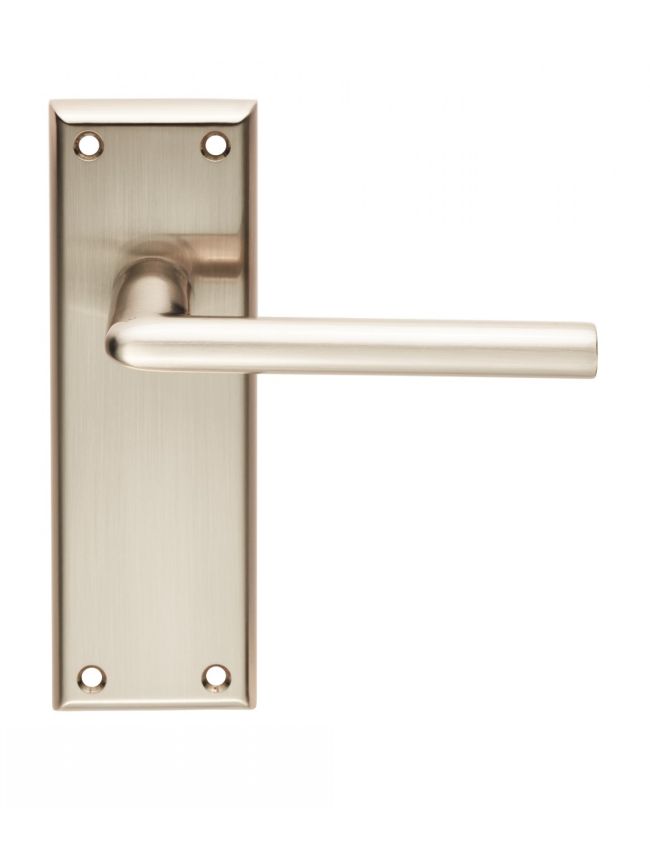Serozzetta Dieci Lever On Latch Backplate - Satin Nickel