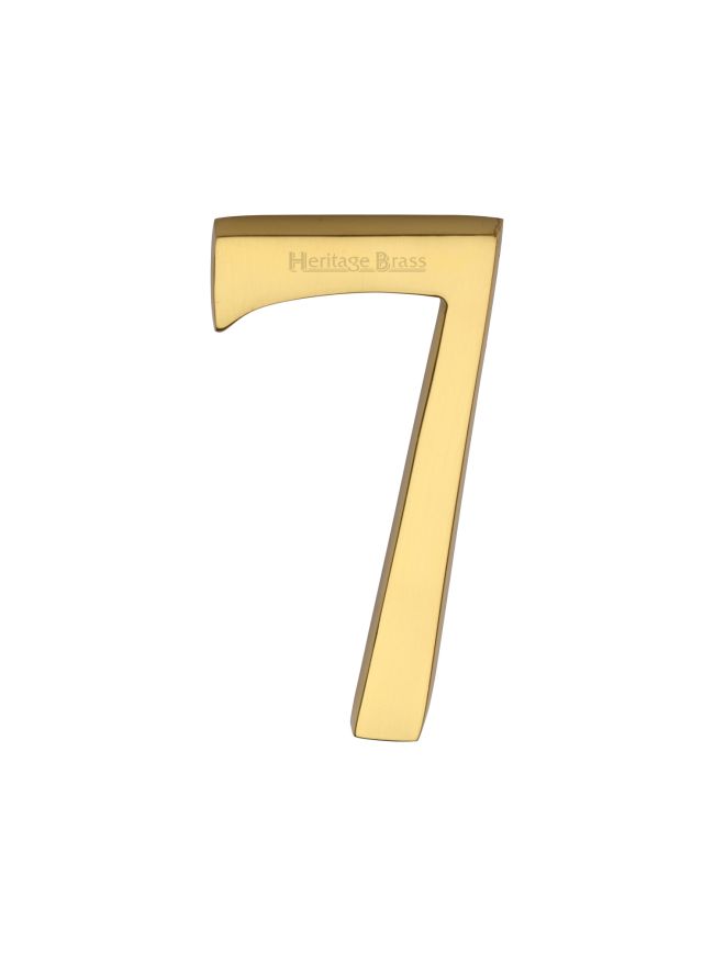 Heritage Brass Numeral 7 Concealed Fix 76mm (3") Polished Brass finish