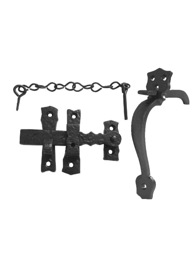 Antique Gate Catches 156mm Black - By Frelan Hardware - JAB30