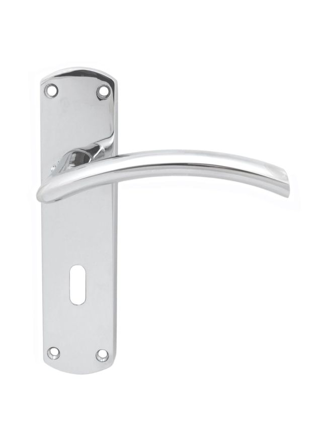 Serozzetta Tres Lever On Lock Backplate - Polished Chrome