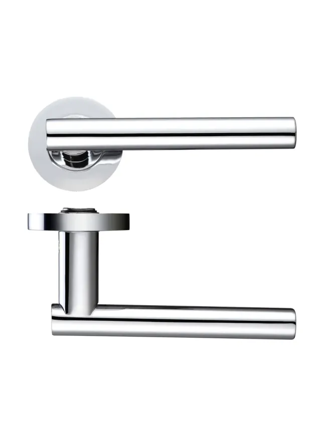 Zoo Hardware Lucca lever on round rose - Polished Chrome
