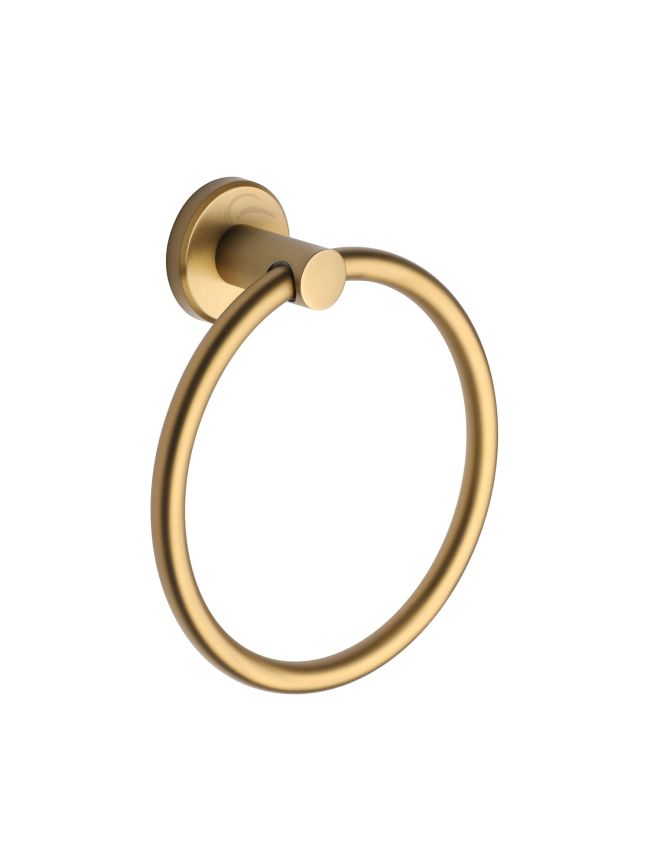 Oxford Wall Mounted Towel Ring, Towel Holder for Kitchen and Bathroom. Satin Brass finish