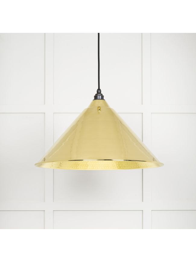 Hammered Brass Hockley Pendant