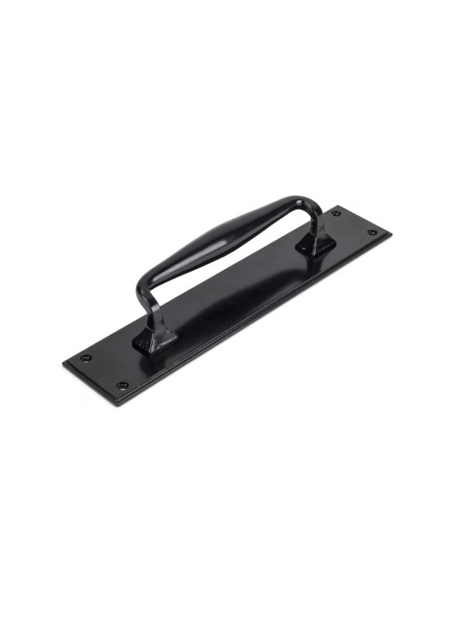 Black Pull Handle on Backplate