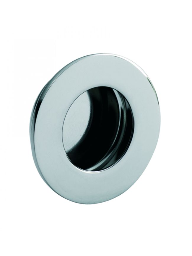 Circular Flush Pull - Bright Stainless Steel