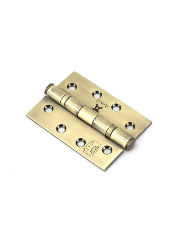 Aged Brass 4" Ball Bearing Butt Hinge (pair) ss