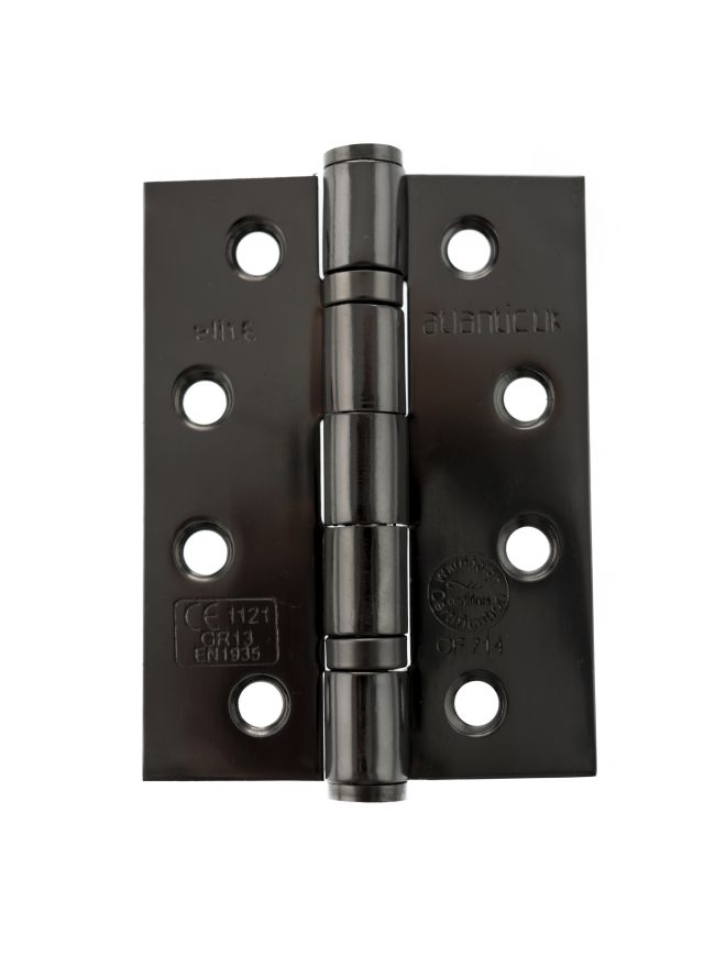 Atlantic Ball Bearing Hinges Grade 13 Fire Rated 4" x 3" x 3mm - Black Nickel (Pair)