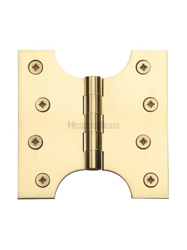 Heritage Brass Parliament Hinge Brass 4" x 2" x 4" Polished Brass finish