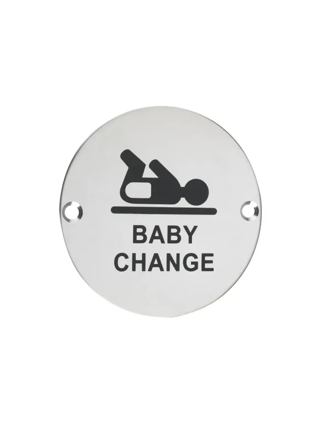 Zoo Hardware Baby Change - 76mm dia - Stainless Steel