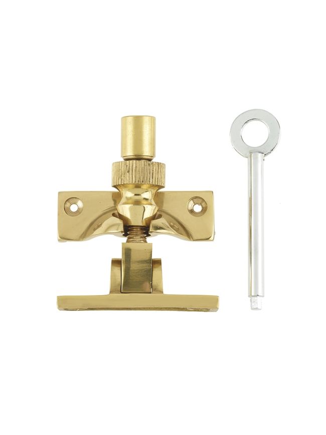 Jedo Lockable Brighton Fasteners 58mm Polished Brass - By Frelan Hardware - JV88LPB