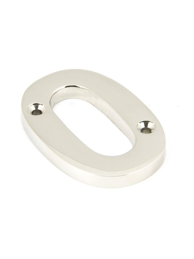 Polished Nickel Numeral 0