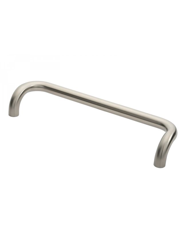 Cranked Pull Handle 450mm Centres - Satin Stainless Steel
