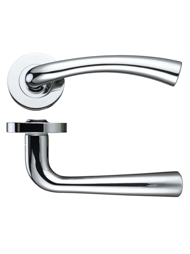Zoo Hardware Florence lever on round rose - Polished Chrome