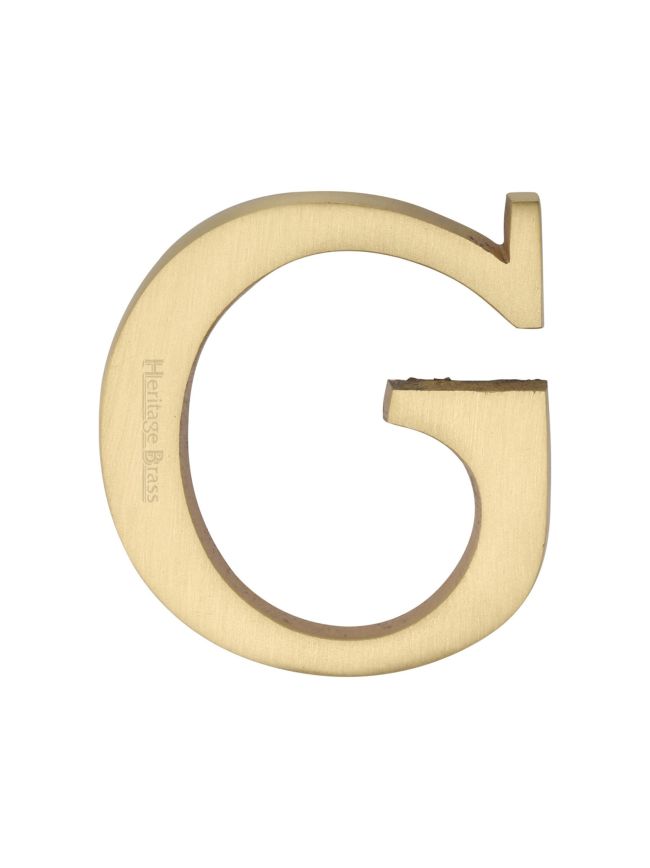 Heritage Brass Alphabet G Pin Fix 51mm (2") Satin Brass Finish